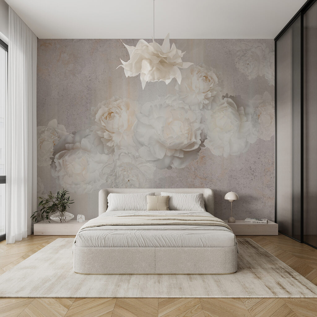 Trandafiri palizi pe gri — interior 10