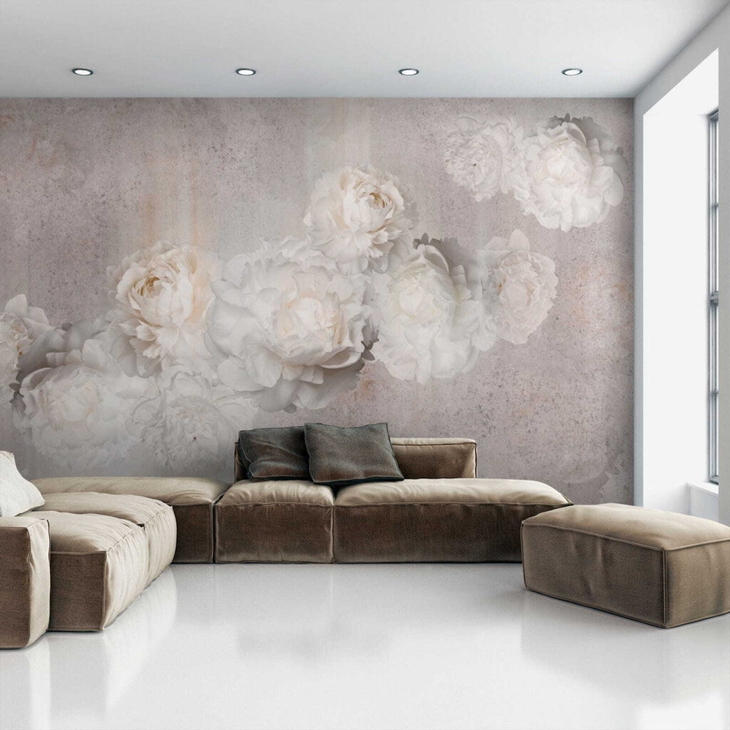 Trandafiri palizi pe gri — interior 5
