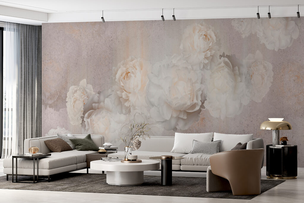 Trandafiri palizi pe gri — interior 11