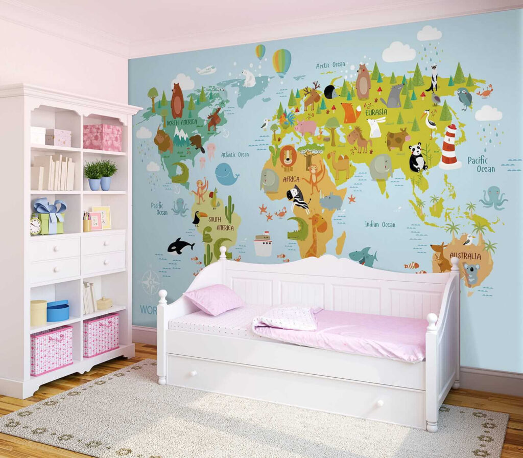 Harta lumii cu animale — interior 3