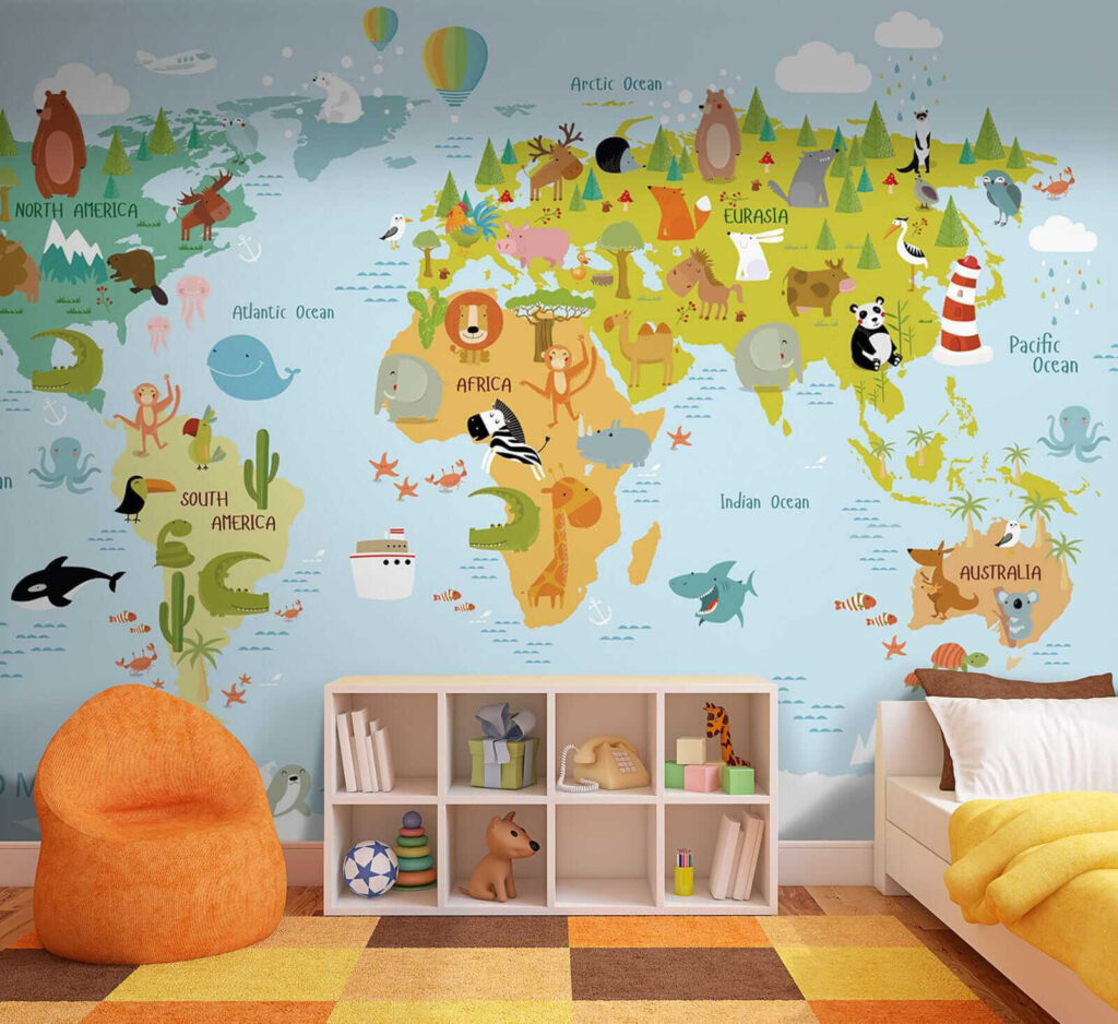 Harta lumii cu animale — interior 5