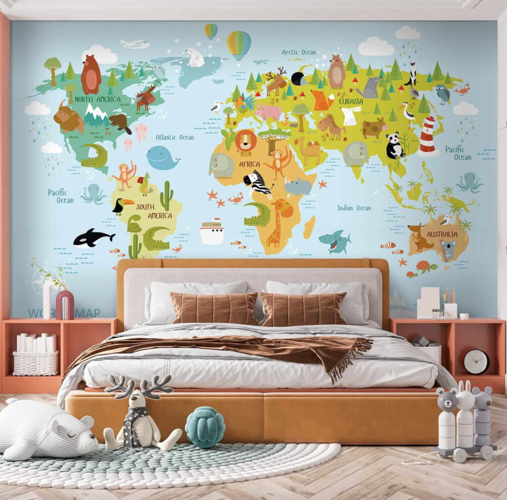Harta lumii cu animale — interior 6