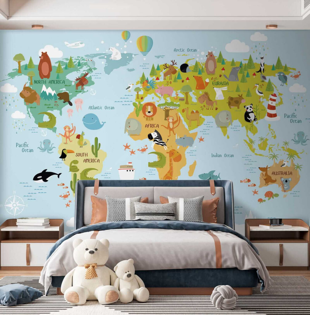 Harta lumii cu animale — interior 7