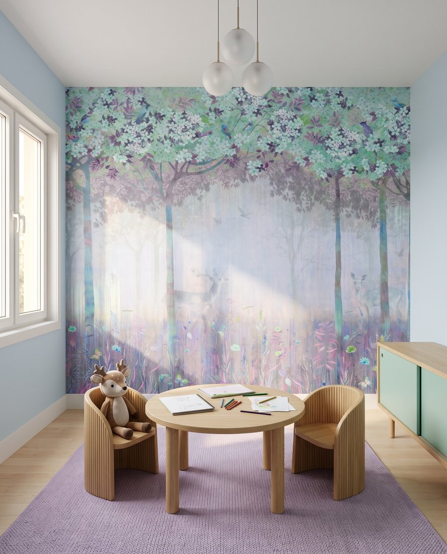 Cerb printre flori — interior 3