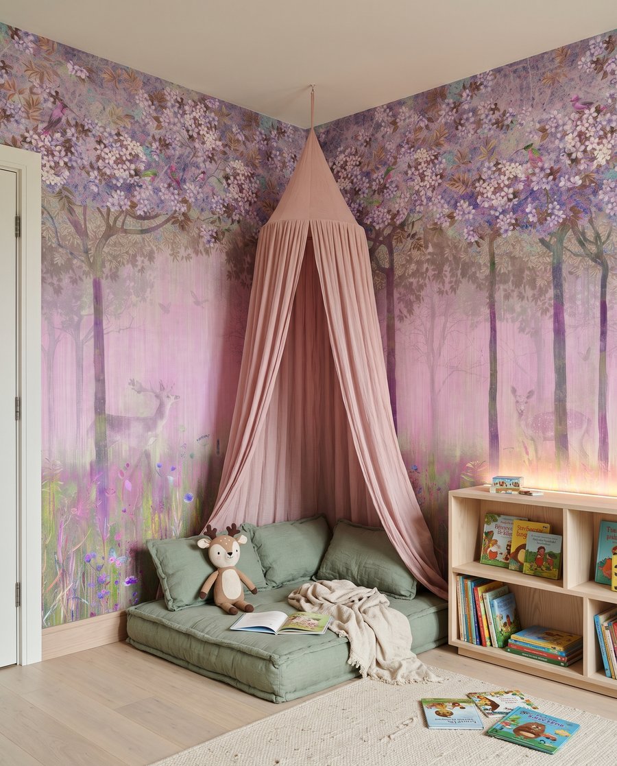 Cerb printre flori — interior 2