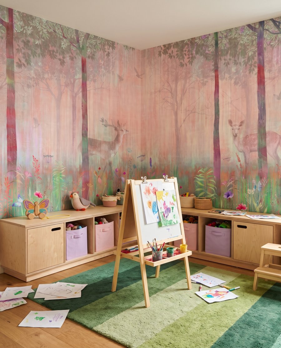 Cerb printre flori — interior 4