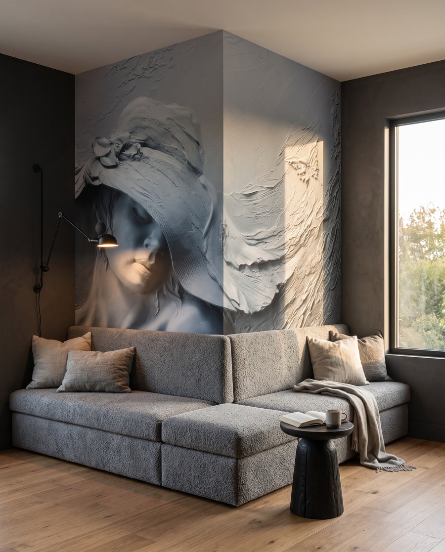 Femeie cu pălărie ondulată — interior 3