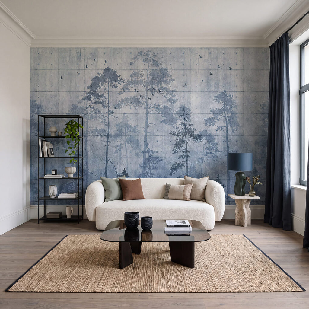 Conifere pe fond uzat — interior 3