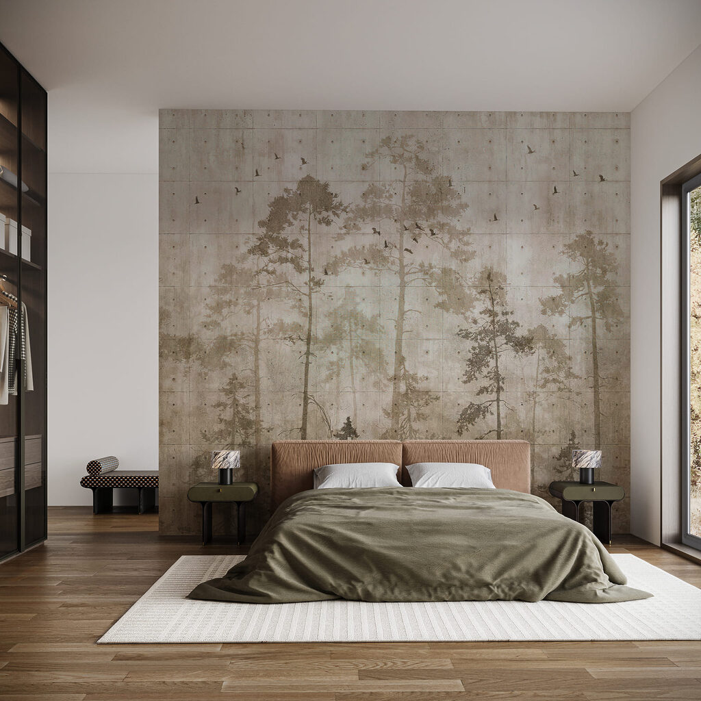 Conifere pe fond uzat — interior 2