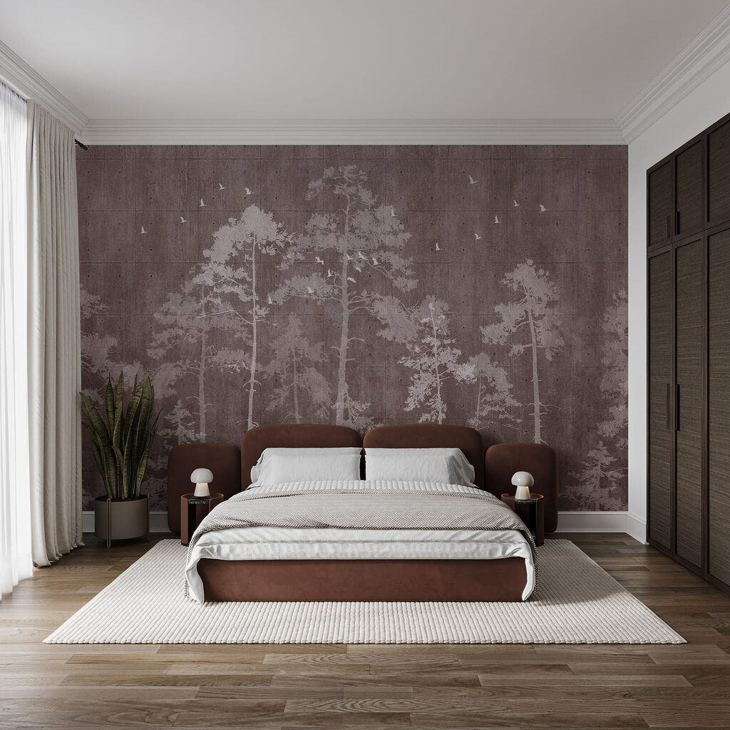 Conifere pe fond uzat — interior 2