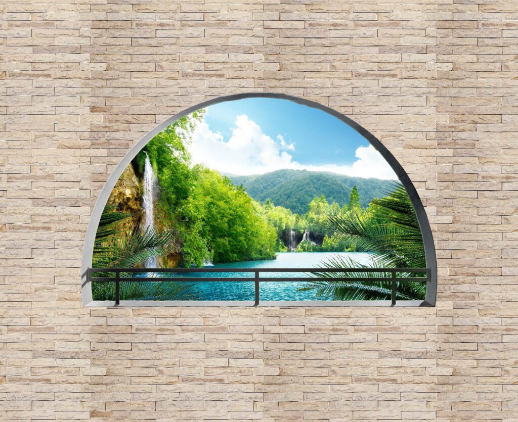 Râu prin arcadă rotundă — design complet