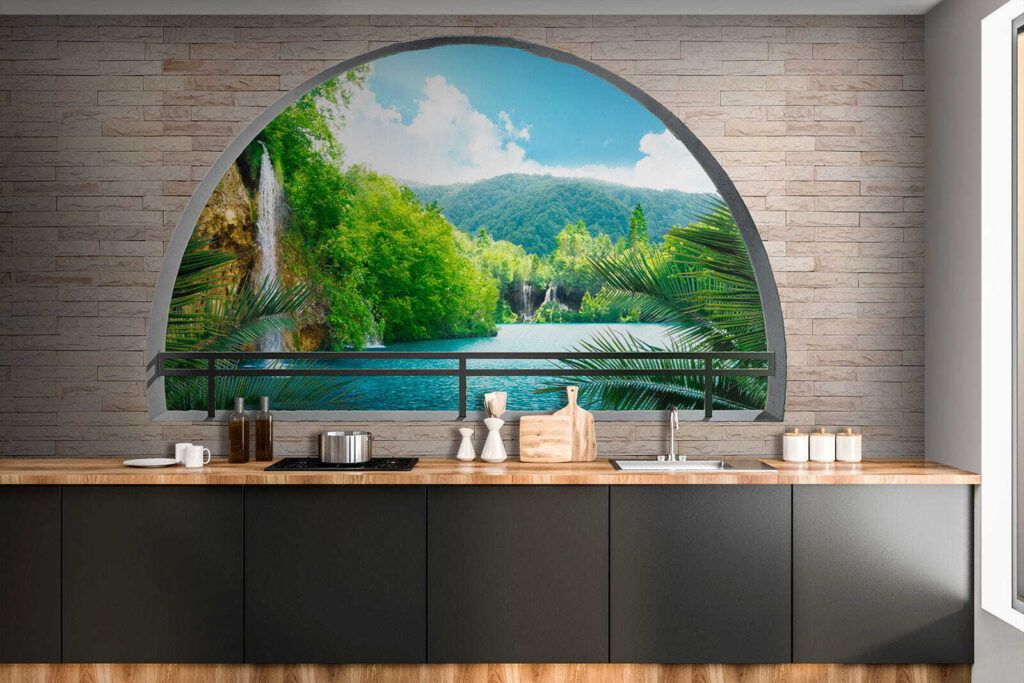 Râu prin arcadă rotundă — interior 1