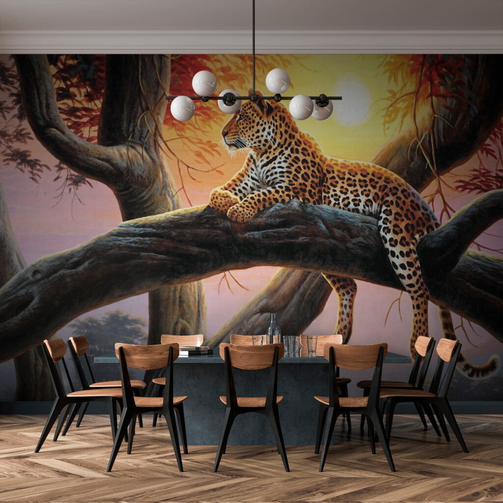 Pisică pătată pe ramură — interior 9