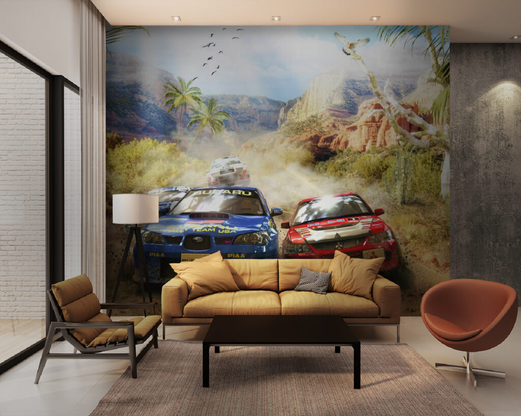 Raliu printre palmieri — interior 1