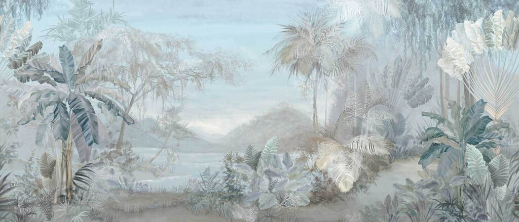 Peisaj tropical, apă calmă — design complet