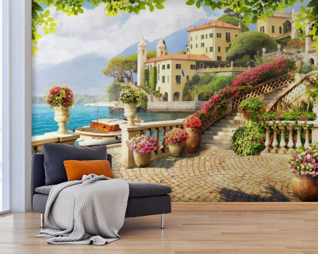 Terasă înflorită la mare — interior 2