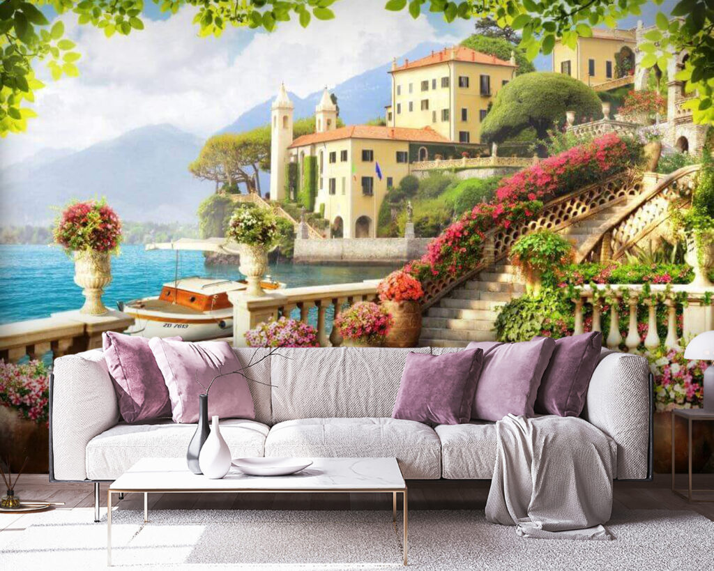 Terasă înflorită la mare — interior 1