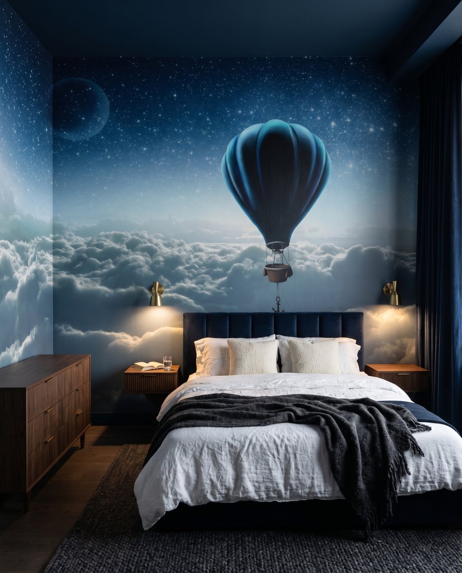 Balon sub stele într-un interior