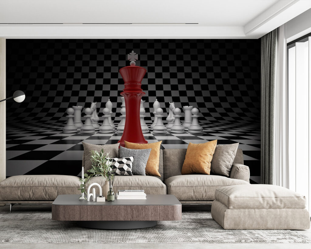 Rege roșu între pioni — interior 1