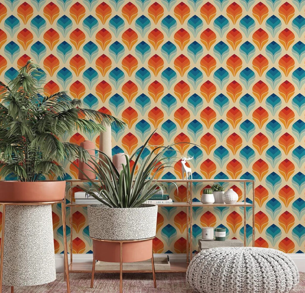 Solzi colorați în rânduri — interior 1