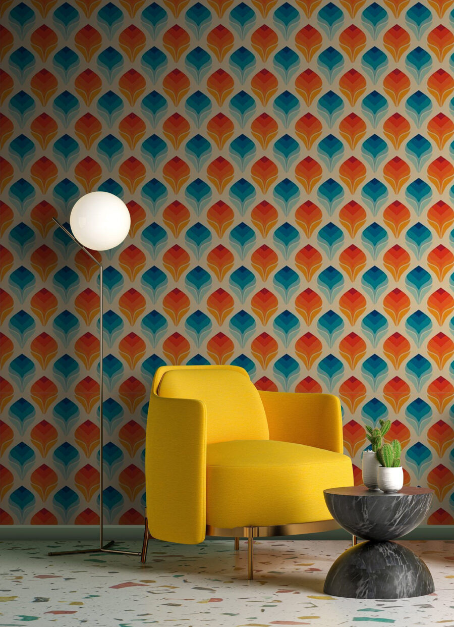 Solzi colorați în rânduri — interior 3