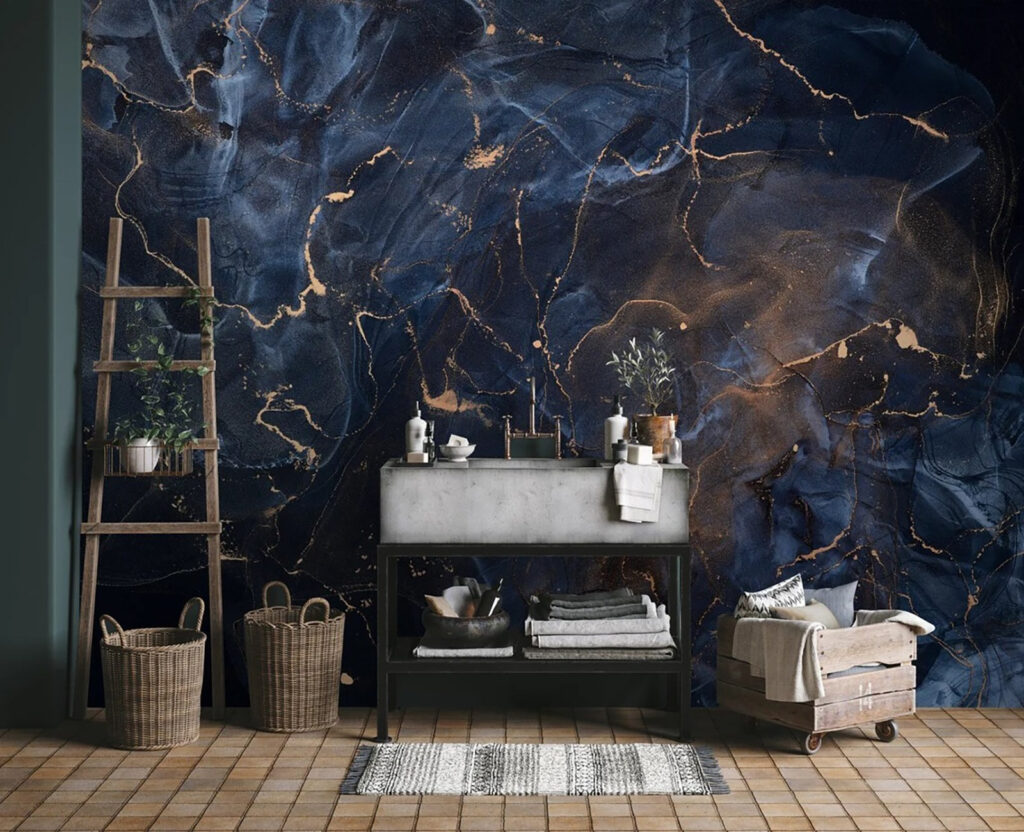 Celule albastre cu aur — interior 1