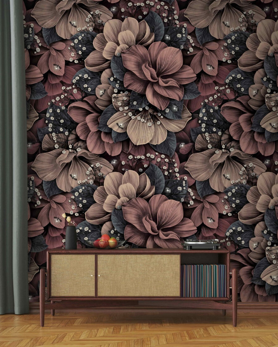 Flori brun-roșcate în umbră — interior 1