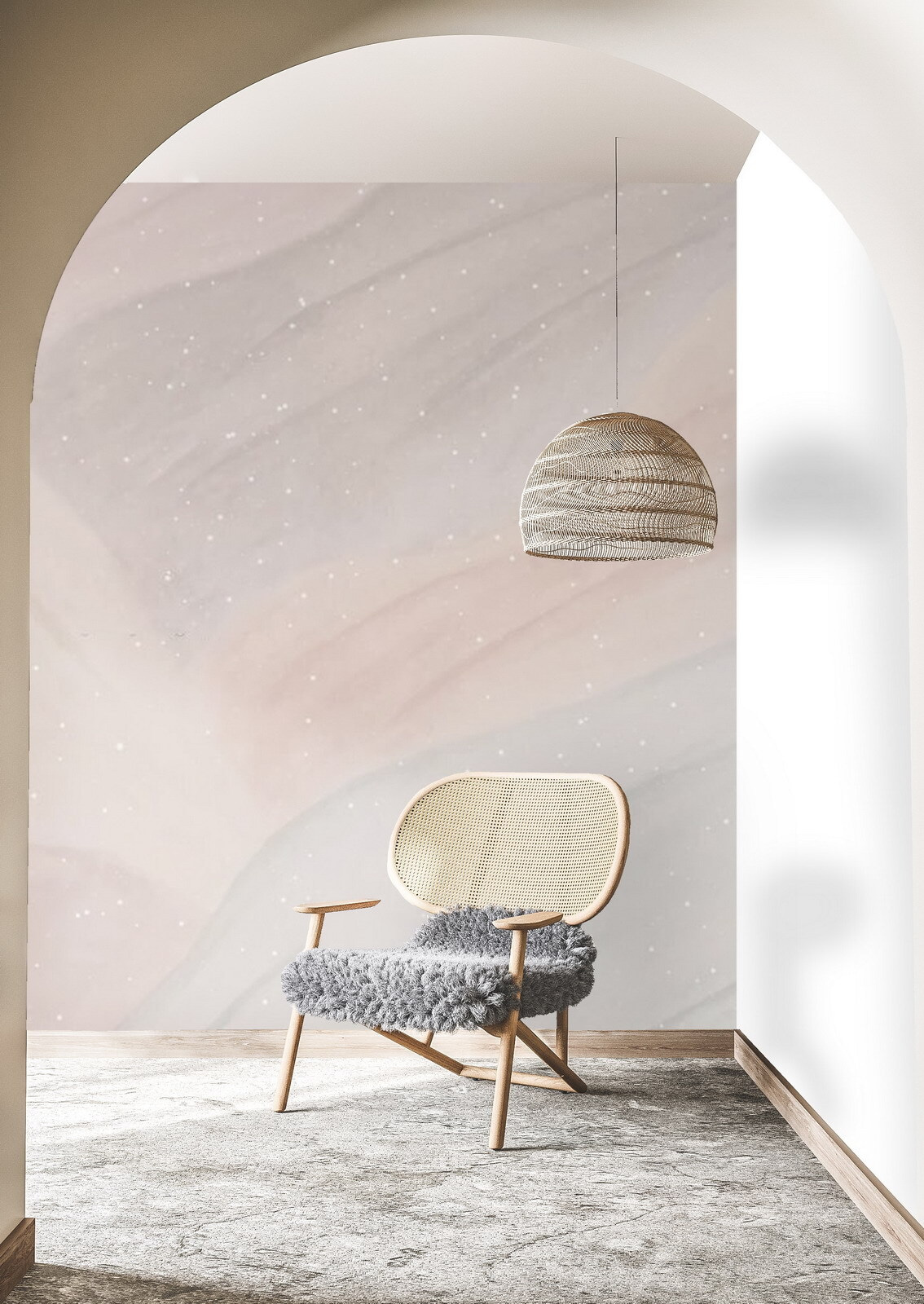 Curgeri pastelate cu luminițe — interior 2