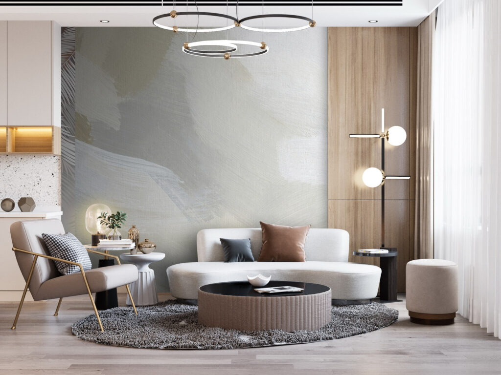 Tușe largi în gri-crem — interior 3