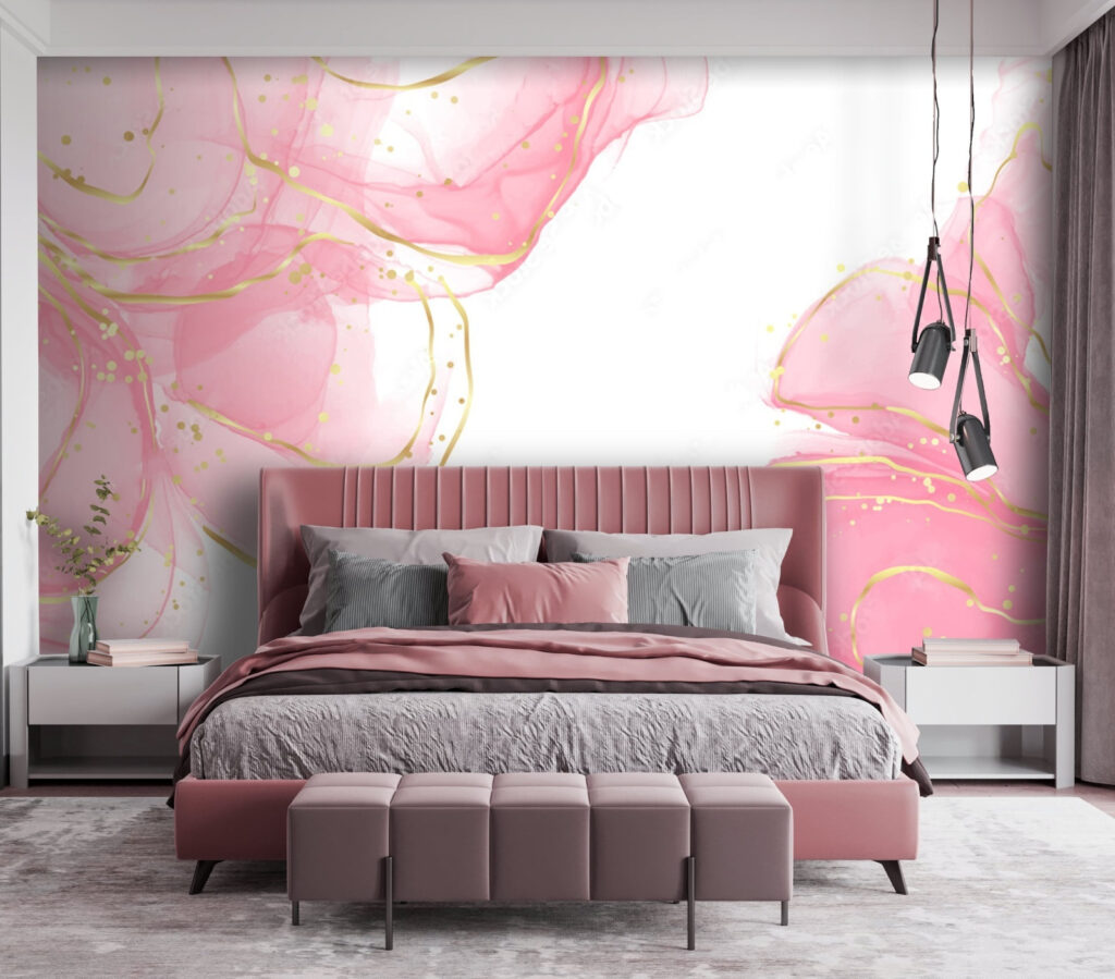 Nori roz pe alb — interior 2
