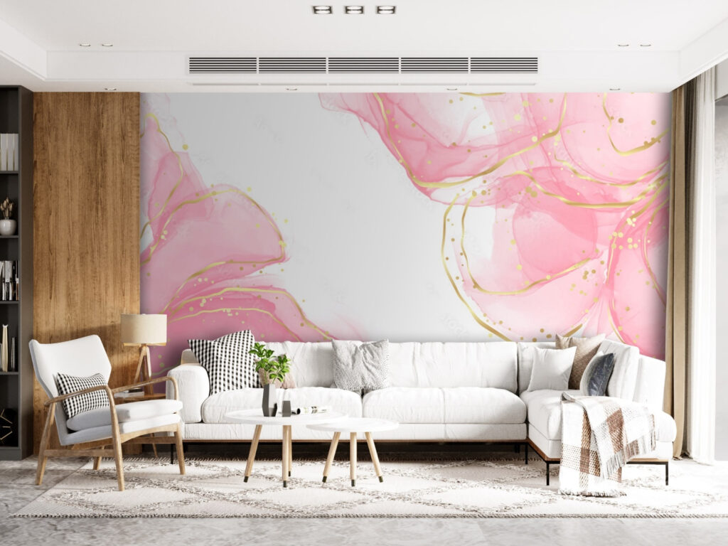 Nori roz pe alb — interior 3