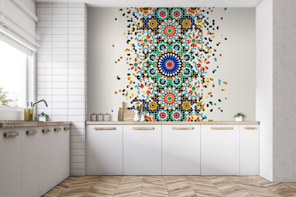 Rozete colorate pe bandă — interior 1