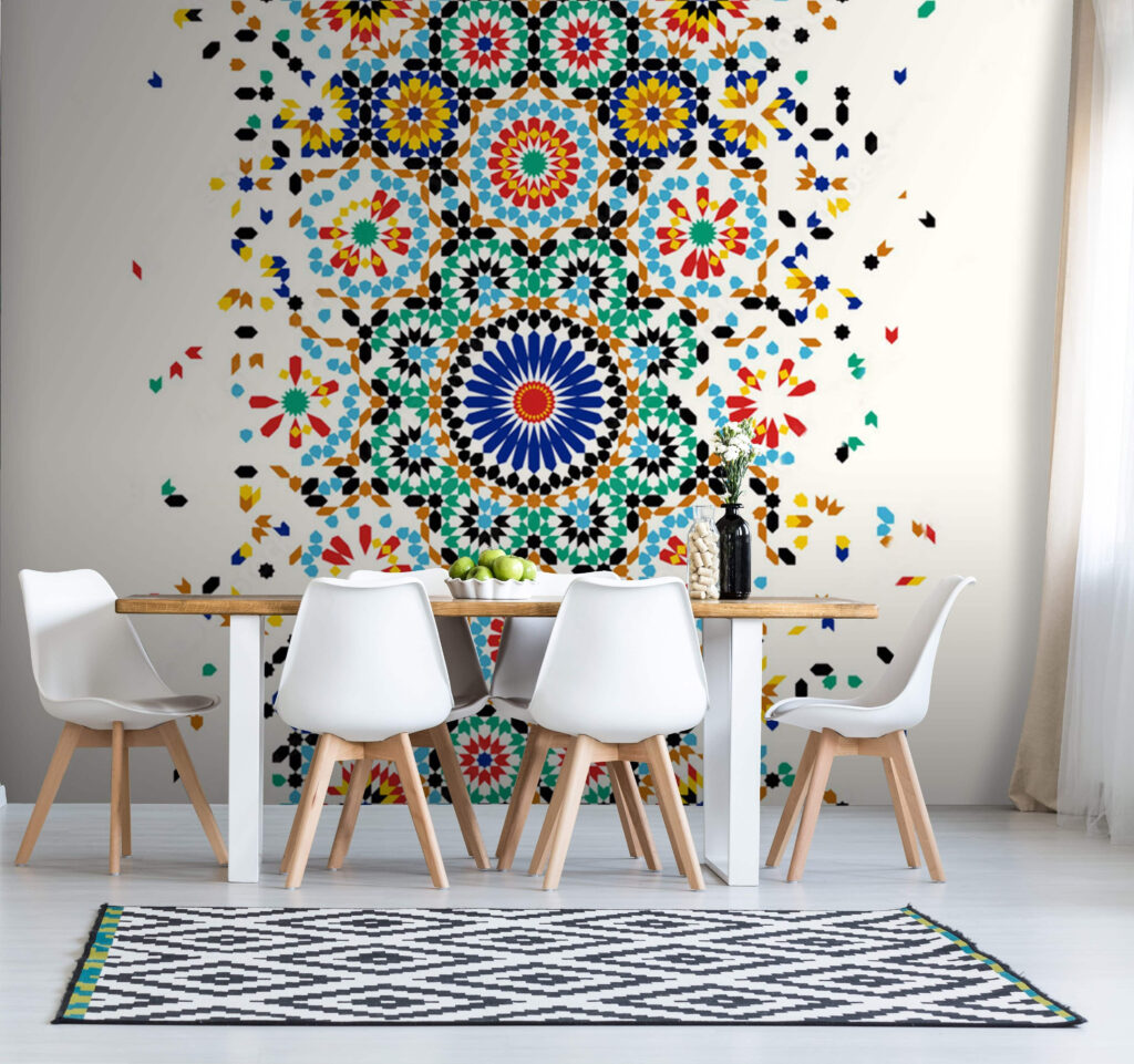 Rozete colorate pe bandă — interior 3