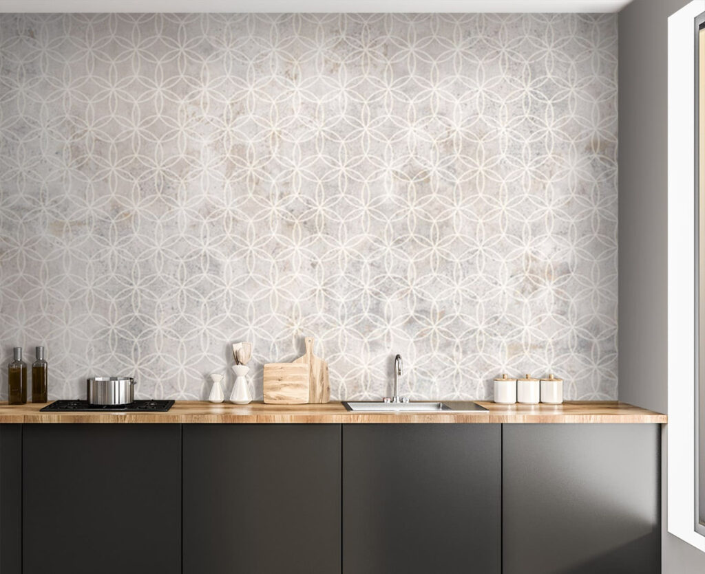 Geometrie palidă pe alb — interior 2
