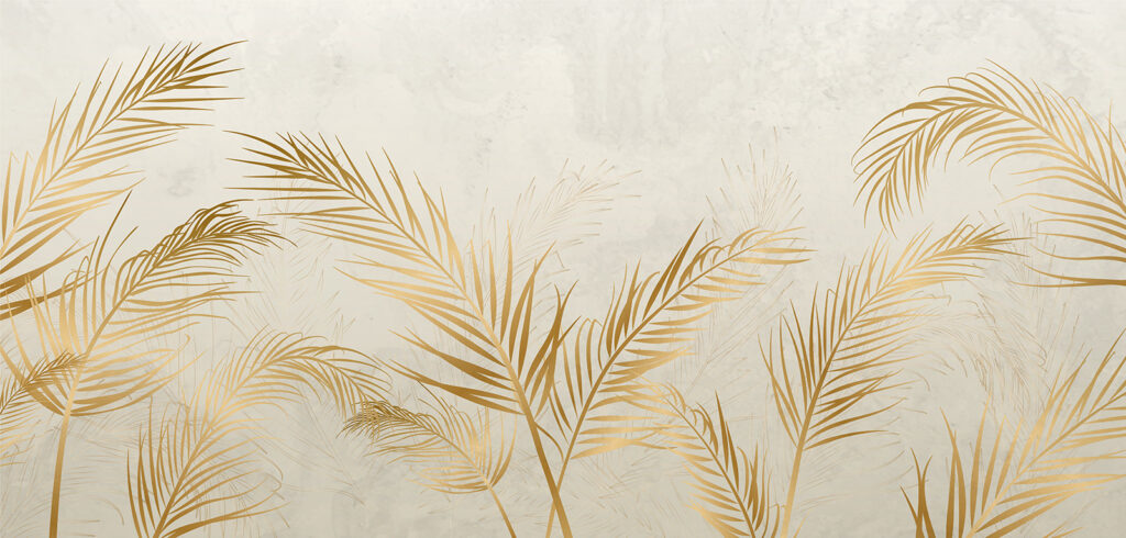 Frunze de palmier aurii — design complet