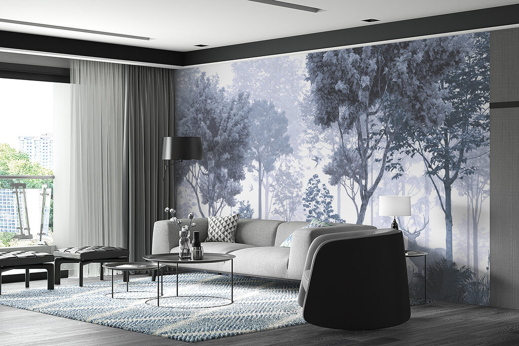 Cerbi în pădure cețoasă — interior 3