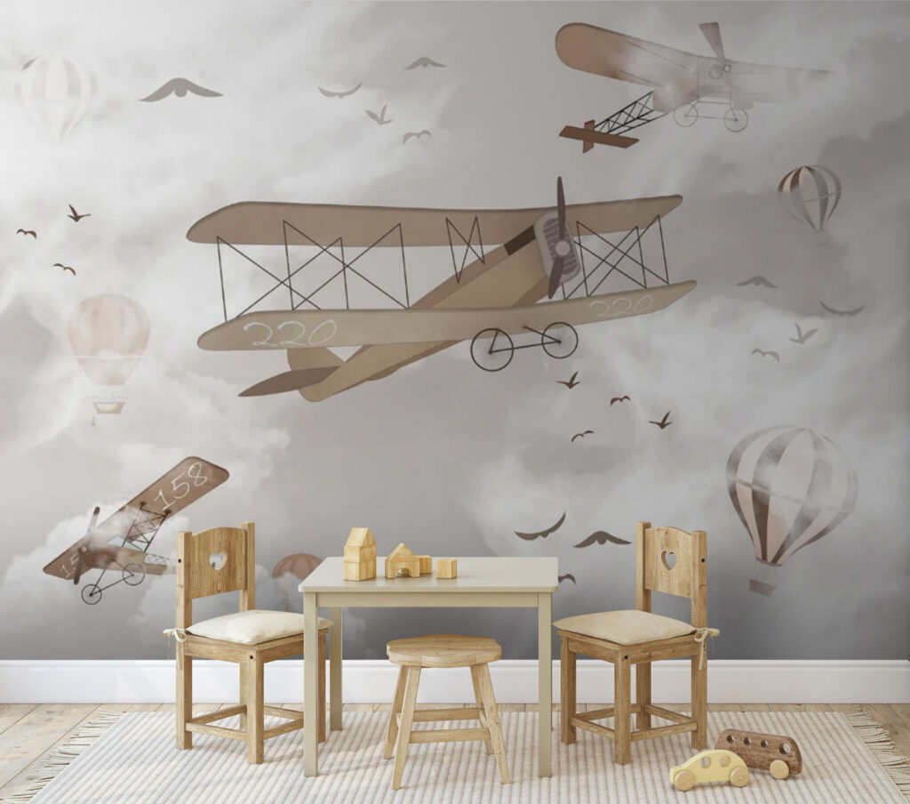 Avioane vechi printre nori — interior 1