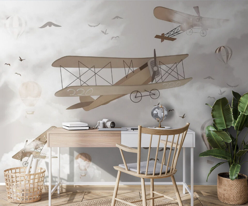 Avioane vechi printre nori — interior 2