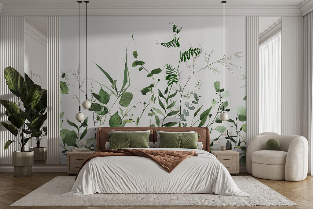 Crengi verzi pe alb — interior 4