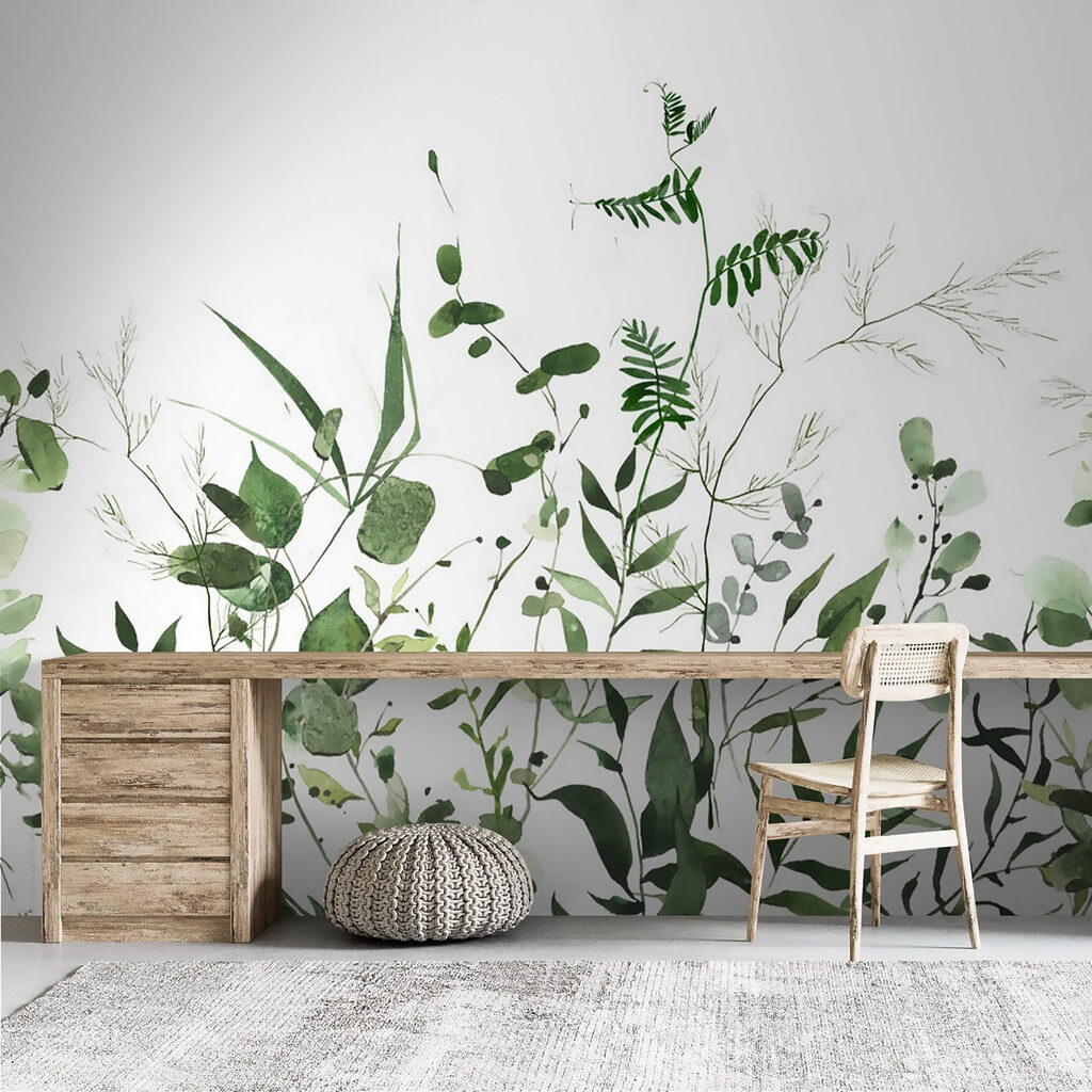 Crengi verzi pe alb — interior 5