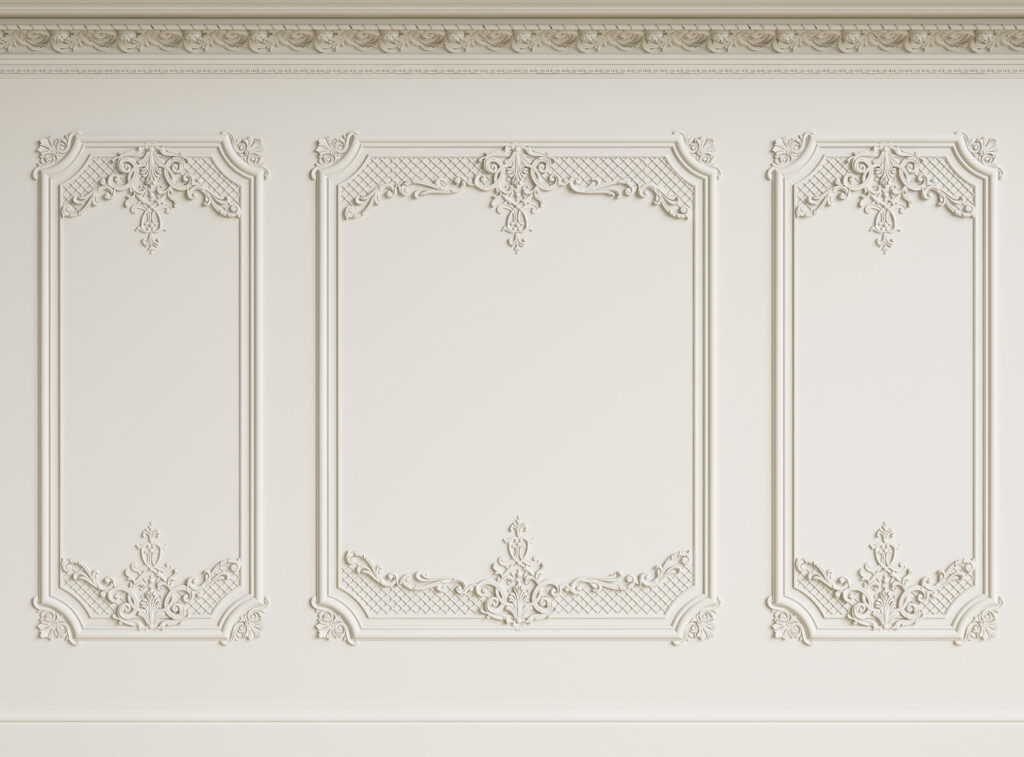 Panouri crem cu ornamente — design complet