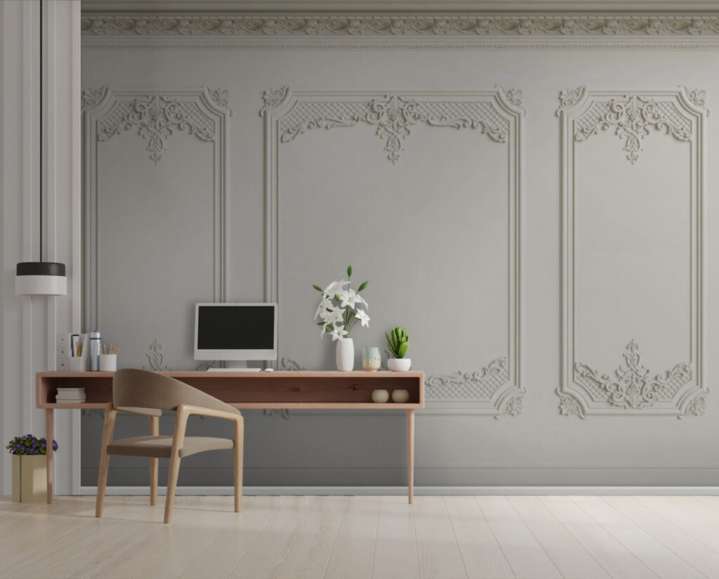 Panouri crem cu ornamente — interior 3