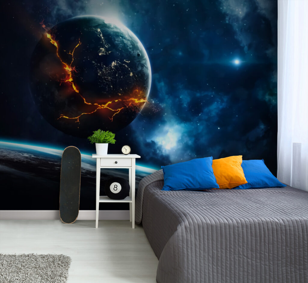 Planetă cu crăpături strălucitoare — interior 1