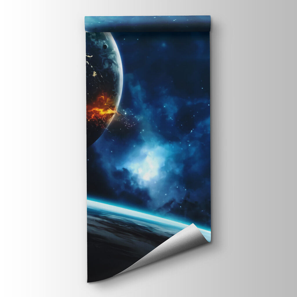 Planetă cu crăpături strălucitoare — vizualizare produs
