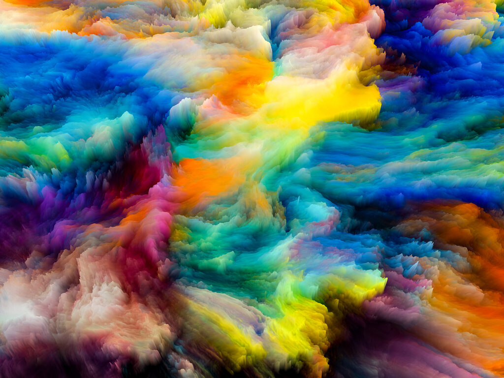Nori colorați în vârtej — design complet