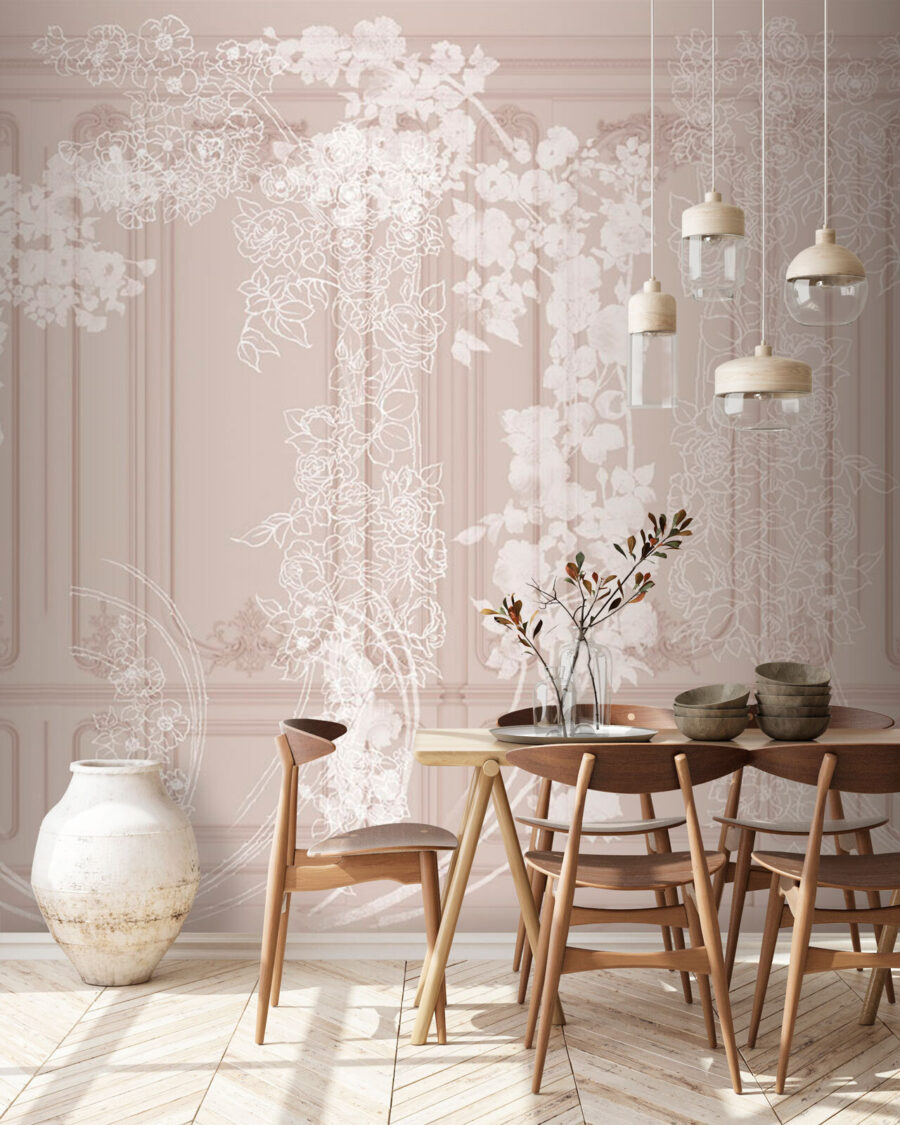 Flori albe lângă panouri — interior 4