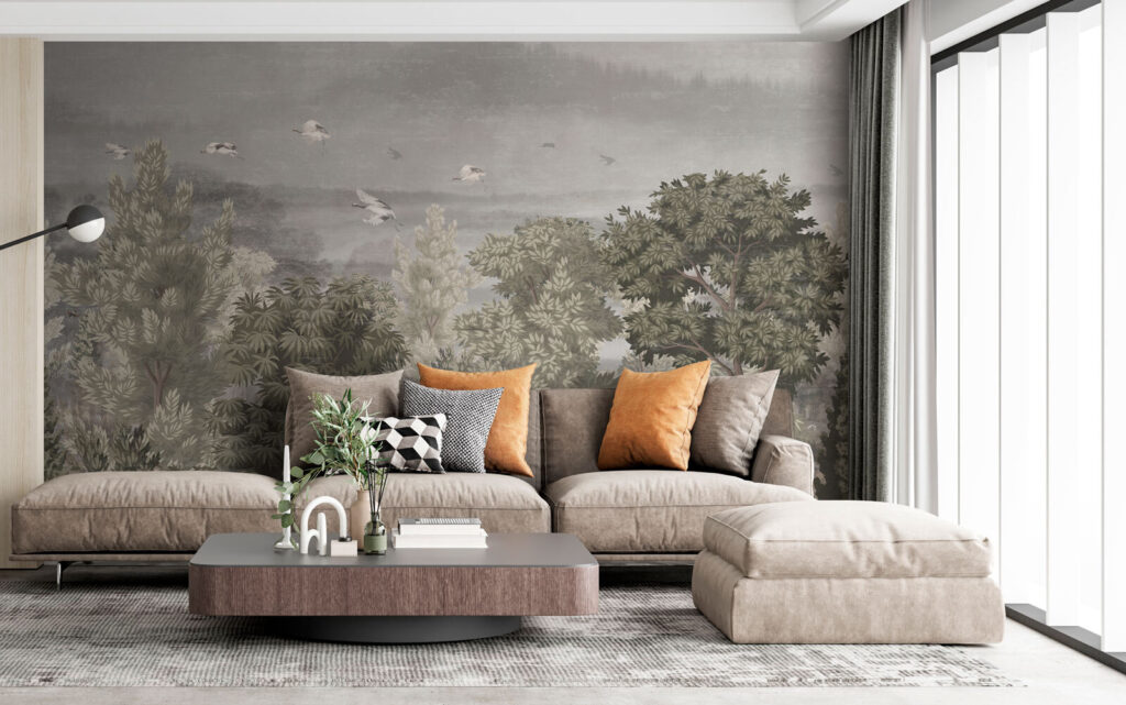 Păsări deasupra pădurii — interior 1