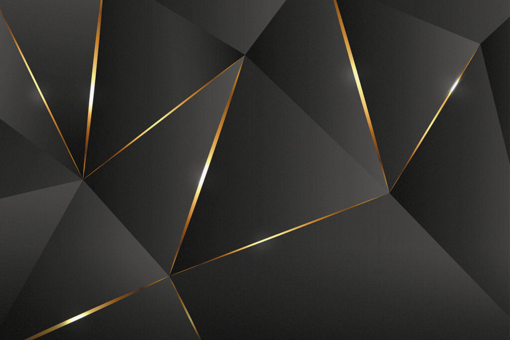 Fațete negre cu auriu — design complet