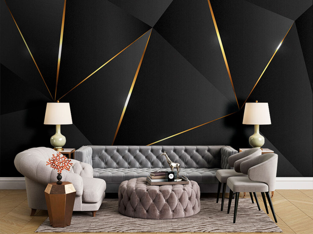 Fațete negre cu auriu — interior 1