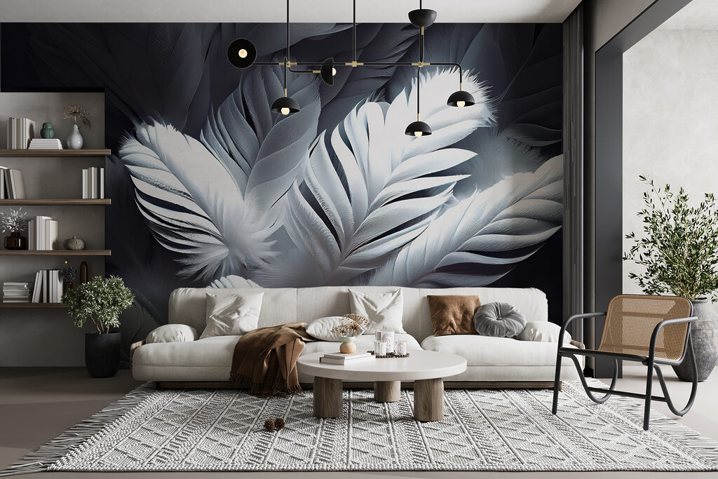 Pene albe pe albastru — interior 7